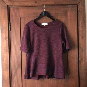 Loft Cranberry top size Large
